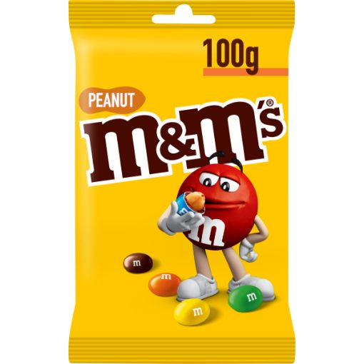 M&M`S CANDY COATED CHOC PEANUT 100G
