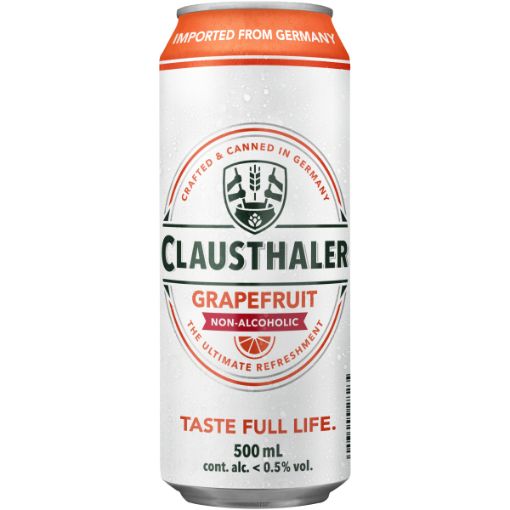 CLAUSTHALER BEER ALC/FR GRAPEFRUIT 500ML