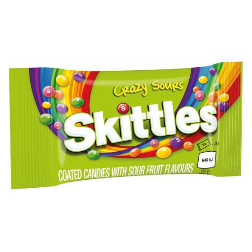 SKITTLES CHEWY CANDY SOURS 38G