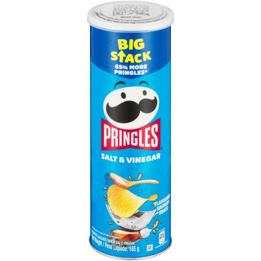 PRINGLES POTATO CHIPS SALT&VINEGAR 165G