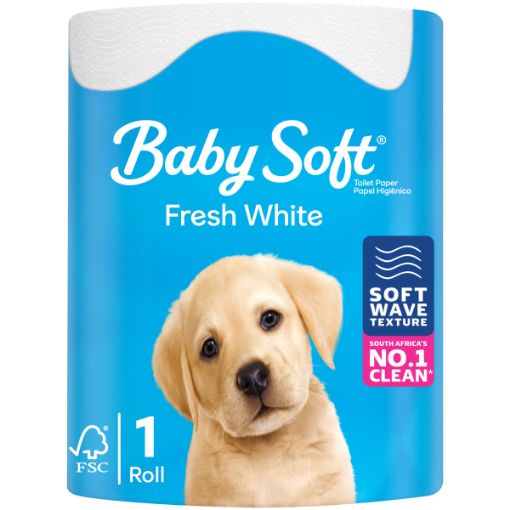 BABY SOFT TOILET PAPER WHITE 2PLY