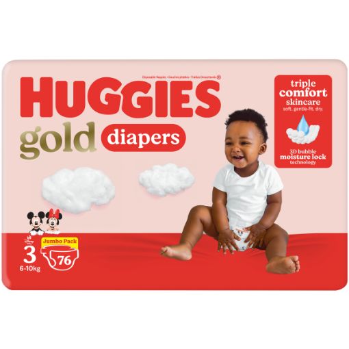 HUGGIES GOLD UNISEX JUMBO SIZE 3
