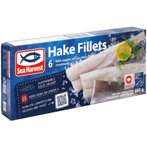 SEA HARVEST HAKE FILLETS 600G