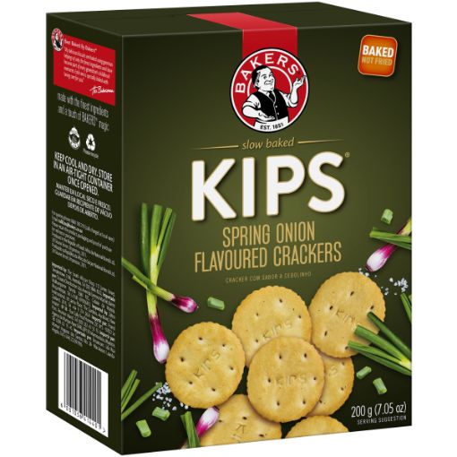 BAKERS KIPS SPRING ONION 200G
