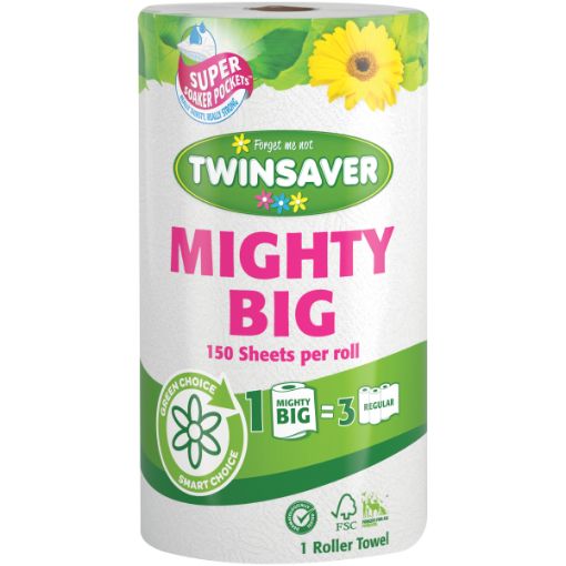 TWINSAVER MIGHTY BIG CLASSIC WHT R/TOWEL