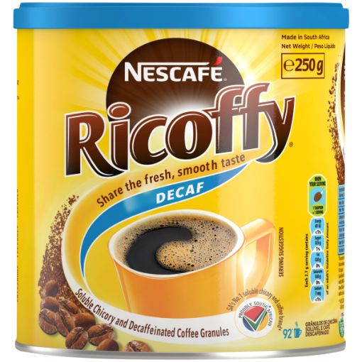 NESCAFE RICOFFY CAF/FREE TIN 250G