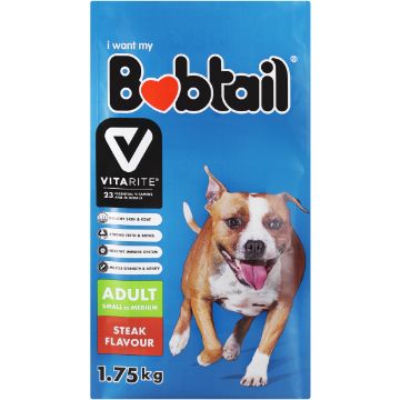 BOBTAIL DOG FOOD SML MED MIN CHUNKS STEAK 1.75KG