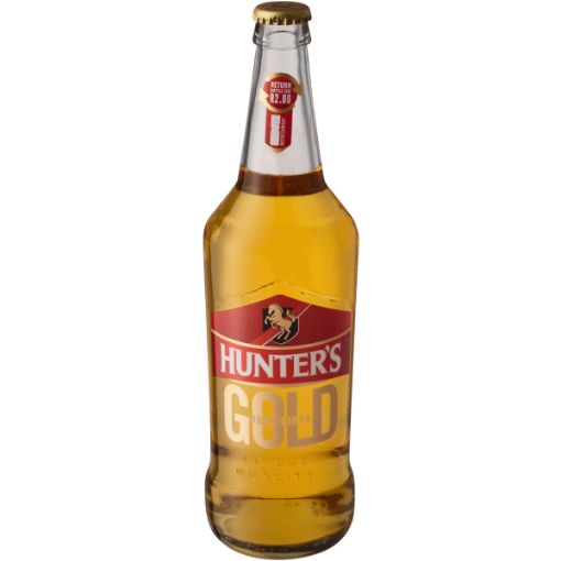 HUNTERS GOLD BOTTLE+DEP 660ML