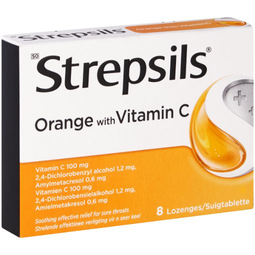 STREPSILS LOZENGES ORANGE W/VIT C