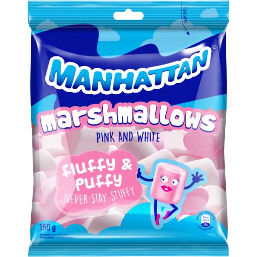 MANHATTAN PINK&WHITE MALLOWS 150G