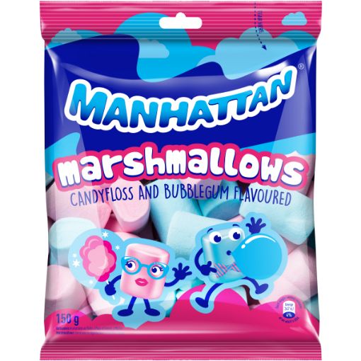 MANHATTAN C/FLOSS&B/GUM MALLOWS 150G