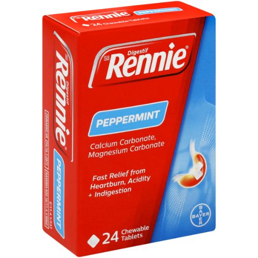 RENNIE ANTACIDS ANTACID TABS PEPPERMINT