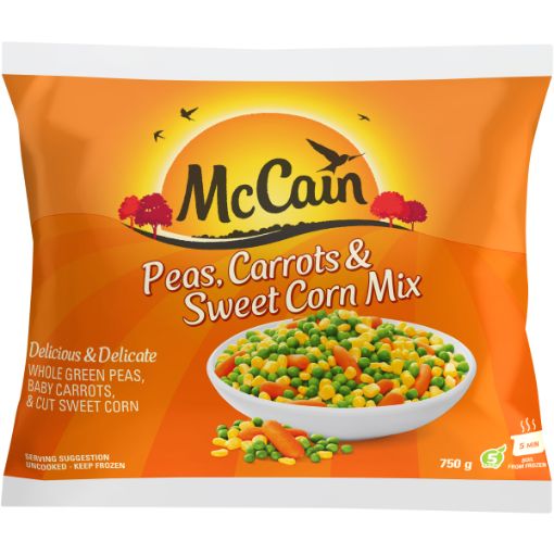 MCCAIN PEAS CARROTS & CORN 750G