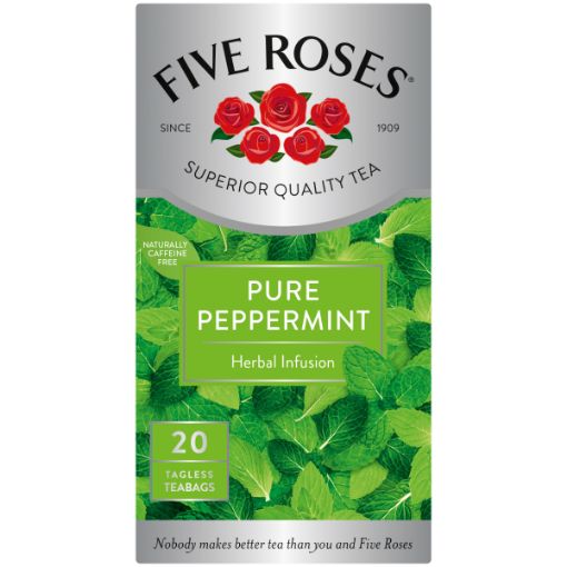 FIVE ROSES TEA HERBAL  PURE MINT