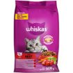 WHISKAS DRY ADULT CAT FOOD BEEF 500G