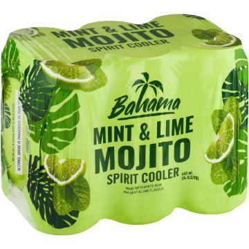 BAHAMA MINT&LIME MOJITO S/COOLER 440ML x 6