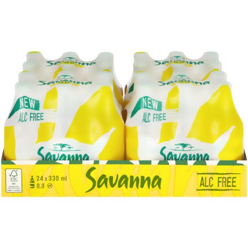 SAVANNA LEMON ALC FREE 330ML NRB x 24