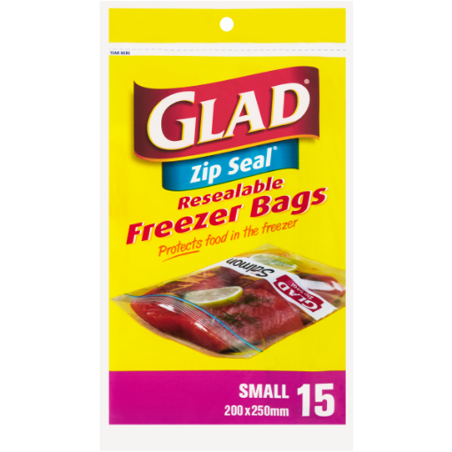 GLAD FREEZER ZIPPER SMALL  1 x 15`S