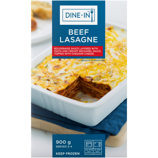 DINE-IN MEALS BEEF LASAGNE  1 x 900G