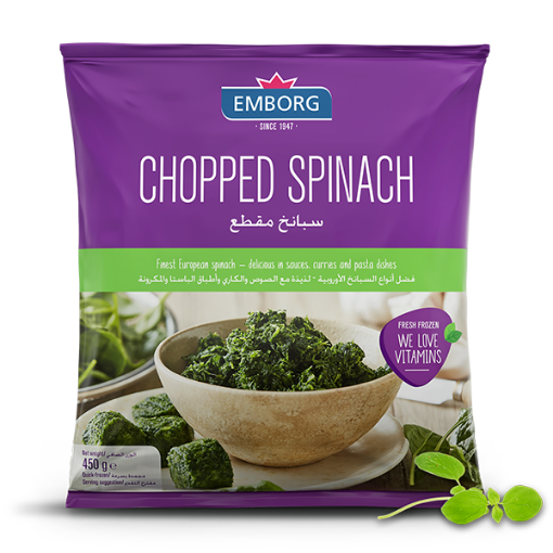 EMBORG CHOPPED SPINACH  1 x 450G