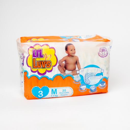LIL LUVS NAPPIES MEDIUM  1 x 20`S