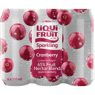 LIQUI-FRUIT L/L FRUIT JUICE APL&CB N/BLD  6 x 300ML x 6